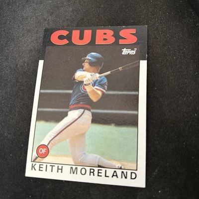 1986 Topps Baseball Card #266 Keith Moreland Chicago Cubs NmMt Free Shipping! - Image 1 of 4