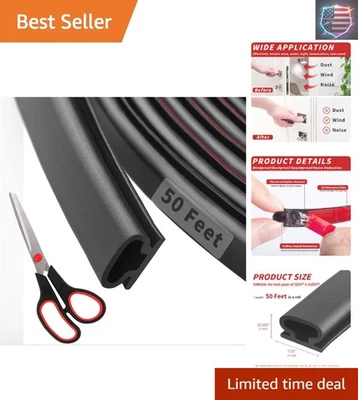 Cinta aislante de goma en forma de D de 50 pies - Fácil instalación Foto 1 de 4