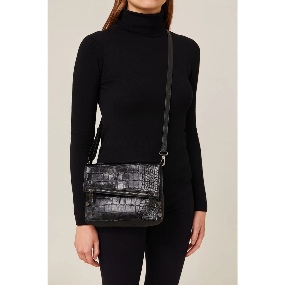 Hammitt Los Angeles Black Texture Shoulder Cross Body Handbag Women's Size Small - Image 1 of 4