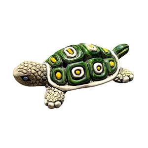 Vintage Artesania Rinconada Kunstkeramik Figur Schildkröte Uruguay Tonschildkröte 5 Zoll - Bild 1 von 10
