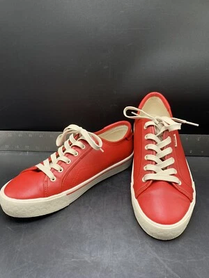 Zapatos Coach rojos para mujer de cuero de línea baja zapatillas bajas talla 8,5 B rojo blanco Foto 1 de 4