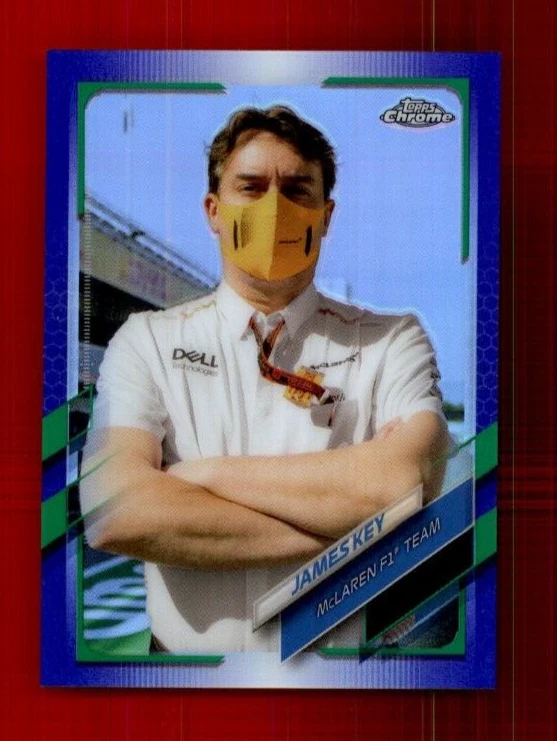 2021 Topps Chrome Formula 1 Purple Green Refractors #87 James Key - Image 1 of 2