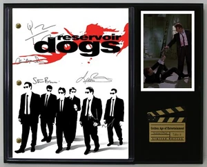 Pantalla de placa de madera con guión de película firmado de Reservoir Dogs reproducción - Imagen 1 de 8