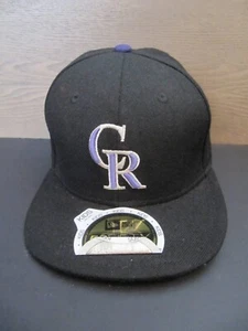 New Era 59Fifty KidsCap Colorado Rockies Black On Field Size Hat Size 6 1/2 - Picture 1 of 7