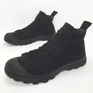 James Perse hohe Schnürschuhe Turnschuhe Herren Größe 10 schwarz Canvas hergestellt in Italien - Bild 1 von 12