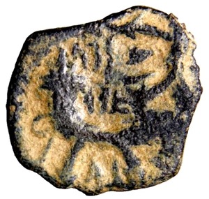 COLLECTIBLE ERROR NABATAEA. Aretas IV, with Shaqilat. 9 BC-AD 40 Greek Coin - Picture 1 of 4