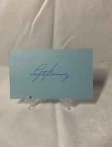 Signed Blue Lefty Gomez 3x5 Index Card JSA COA - Picture 1 of 2