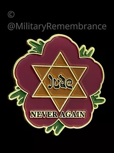 Jude Star Of David Remembrance Flower Lapel Pin (P20) - Picture 1 of 2