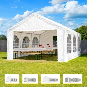 Partyzelt 3x2 - 6x12 m Festzelt Pavillon 100% Wasserdicht & UV-Schutz weiß - Bild 1 von 8