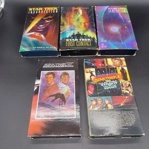 Vintage LOT OF 5 Star Trek VHS Movies - Picture 1 of 2