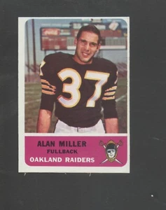 1962 Fleer Football Card #67 Alan Miller-Oakland Raiders Ex Mint Card - Picture 1 of 1