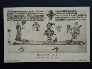 Mediaeval Sport HAWKING Birds of Prey (5) c1905 Postcard by Oxford University - Picture 1 of 2