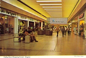 1972 Oregon Eugene Valley River centro commerciale centro commerciale Pennys cartolina 4x6 NC20 - Foto 1 di 2