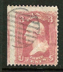 SC #65 TEILE VON 3 BRIEFMARKEN FEHLPERF EFO 3 Cent Washington 1861 Bürgerkrieg USA 64F71 - Bild 1 von 1
