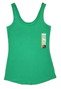 NEW No Boundaries Super Soft Fitted Exotic Green Scoop Tank Size M 7-9 - Picture 1 of 5