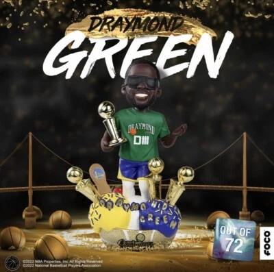 DRAYMOND GREEN Golden State Warriors 4x Campeón de las Finales de la NBA Bobblehead #/72 ¡NUEVO EN CAJA! Foto 1 de 4
