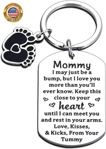 Baby Footprint Keychains, New Mom Gifts for 1St Time Mommy Mother Mom, Mothers D - Picture 1 of 5