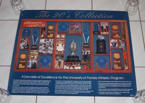 Florida Gators 1990 Decade Of Excellence Athletic Program Poster Cover