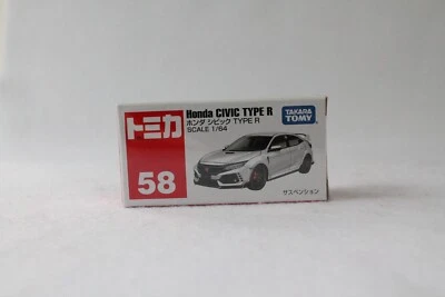 Tomica 58 Honda Civic Type R FK8 2018 blanco caja sellada Foto 1 de 2