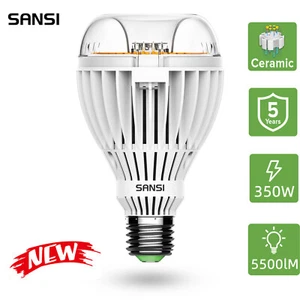 SANSI 350W Equivalent A21 LED Light Bulbs 5500 Lm 3000K Light Bulbs Ceramic Chip - Picture 1 of 9