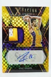 Pau Gasol 2022-23 Panini Select 9/10 Auto Patch GOLD X-Factor #XFS-PAU RARE !! - Picture 1 of 5