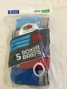 New Fruit of the Loom Boys Boxer Brief Underwear 5pair/pack Blue Gray White Red - Picture 1 of 2