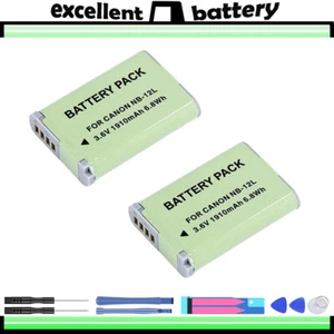 2x Battery Pack For Canon NB-12L NB-12LH NB12L NB12LH CB-2LG CB-2LGE Brand New - Picture 1 of 7