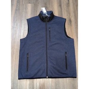 Vineyard Vines MountainSweater Fleece Vest Full Zip Nautical Navy Blue Mens M - Picture 1 of 6