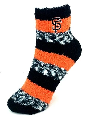 San Francisco Giants Orange & Black RMC Stripe Fuzzy Socks - Image 1 of 2