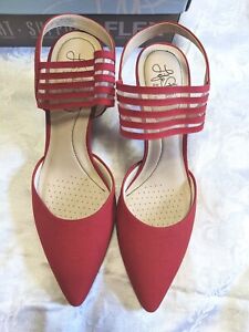 Shoes Sanya Red Mic/Gore  Size 8 1/2   High Heels .  Life Stride 