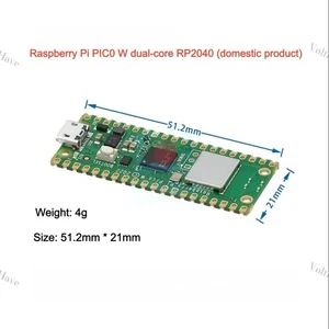 1PCS Raspberry Pi PIC0 H Dual-core RP2040 Pico W (MICRO) New Fast Shipping - Picture 1 of 3