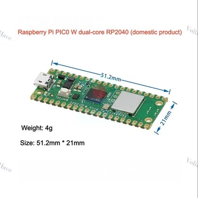 1PCS Raspberry Pi PIC0 H Dual-core RP2040 Pico W (MICRO) New Fast Shipping - Image 1 of 3
