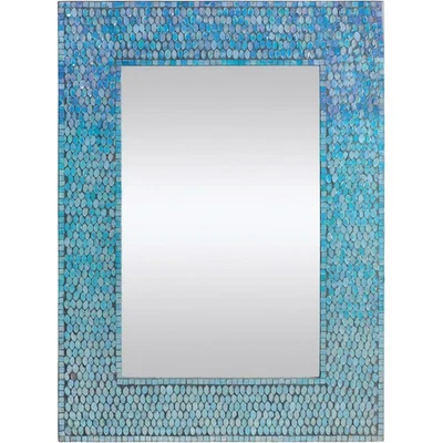 Renwil MT1450 Catarina 31 X 23 inch Blue Mosaic Wall Mirror - Image 1 of 2