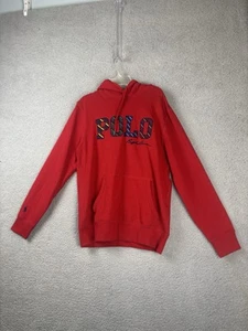 Polo Ralph Lauren Pullover Hoodie Sweatshirt Red Classic Size SMALL NWT - Picture 1 of 18