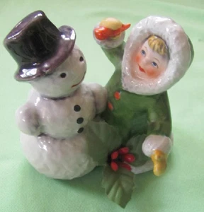 Vintage West Germany Goebel  figurine girl with carrot for snowman - Picture 1 of 4