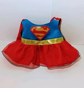 BUILD a BEAR Workshop Supergirl Superman COSTUME TEDDY OUTFIT with a Cape - Picture 1 of 8