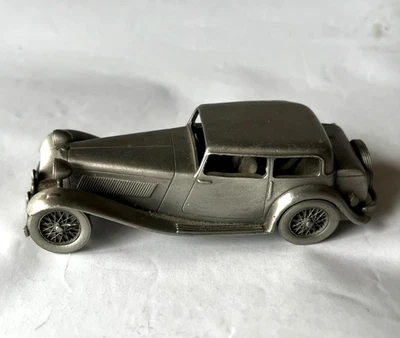 Jaguar SS1 1935 Danbury Mint Solid Pewter 1/43 Scale Model - Image 1 of 4