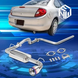 For 00-05 Dodge Neon R/T ACR Sedan 2.0L 4.75" Burnt Muffler Tip Catback Exhaust - Picture 1 of 6