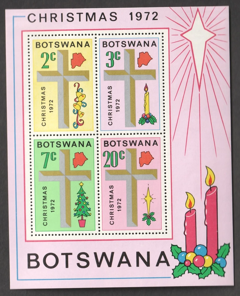 Botswana Christmas 1972 MNH Stamps Minisheet. SG MS303 - image 1 of 1