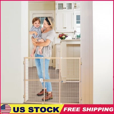 Puerta de seguridad para bebés Quick-Fit montaje a presión malla de alambre ajustable 29,5-50 pulgadas nueva Foto 1 de 4