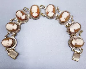 Victorian antique style CAMEO BRACELET 8 1/2" INCHES Great Mother’s Day Gift - Picture 1 of 12