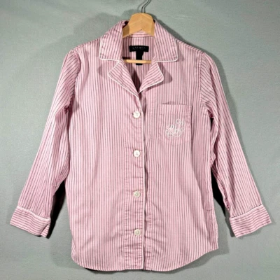 Pijama Top Camisa Manga Corta Lauren Ralph Lauren Rosa/Negro Rayas Mujer Pequeño Foto 1 de 4