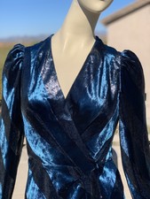 karen millen blue velvet dress