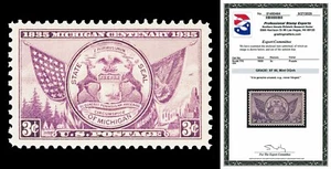 Scott 775 1935 3c Michigan Centenary Issue Mint Graded XF 90 NH with PSE CERT - Picture 1 of 1