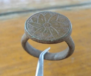 Ancient Roman Bronze Ring Original Authentic Antique Rare - Picture 1 of 12