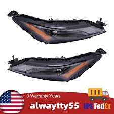 For 2021 2022 2023 Nissan Rogue Black LED Headlights Healamps Pair Left+Right