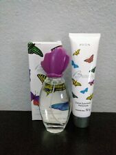Set Avon Butterfly Eau de Toilette Spray 1.7oz & Perfumed Cream travel sz 1.7oz