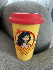 Wonder Woman Ceramic Tumbler Red Silicone Lid DC Comics Mug Cup