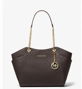 MICHAEL Michael Kors XL Jet Set Chain Shoulder Brown Tote - Picture 1 of 3