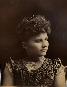 ANTICO RITRATTO DEL 1800 SAGOMA GLAMOUR BELLA SIGNORA SEPPIA foto 6 x 4 - Foto 1 di 5